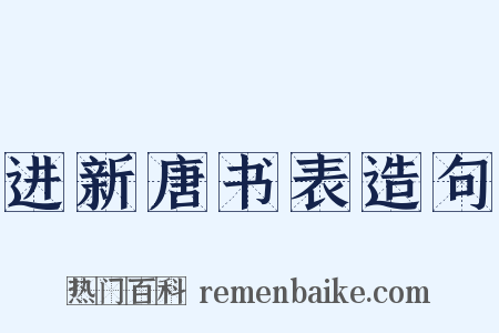 进新唐书表造句是什么意思的图片